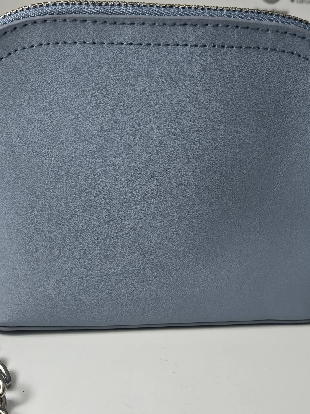 Steve Madden Powder Blue Cosmetic Pouch with Logo Detail